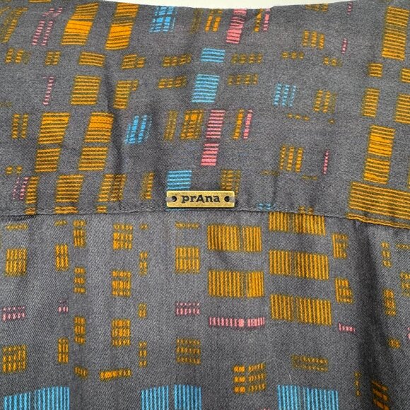 prAna Elsie Top Geo Print Tencel Long Sleeve Blouse Size M - Picture 7 of 10